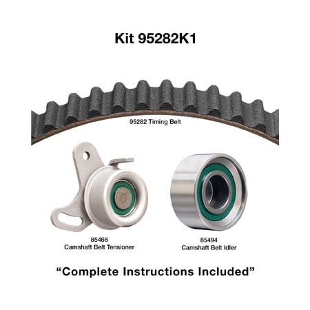 Dayco 96-09 Hyundai/Kia 1.5/1.6L Timing Belt Kit, 95282K1 95282K1